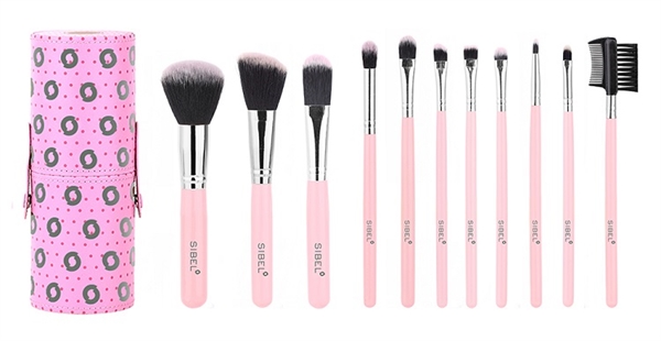 Sibel pink flamingo set cosmetische borstels 11st