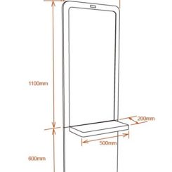 Sibel dolfy enkelzijdige spiegel