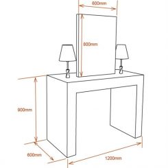 Sibel isla dubbelzijdige spiegel met lampen