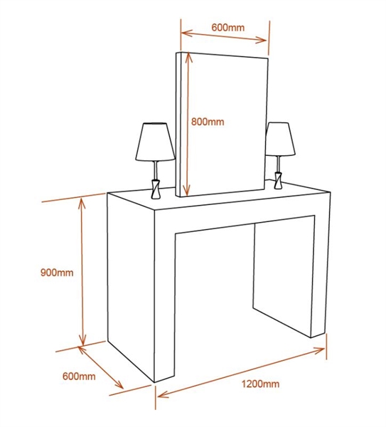 Sibel isla dubbelzijdige spiegel met lampen