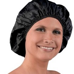 Sibel permanentmuts met elastiek zwart
