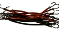 Sibel elastiekjes met 2 haakjes 12stk zwart/bruin/beige