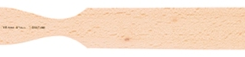 Sibel spatel rechthoekig 24cm hout vr de benen