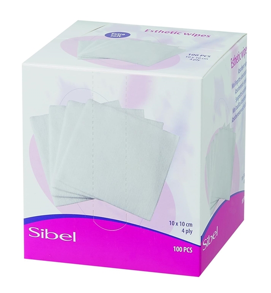Sibel esthetic wipes 10x10cm.4 ply.100pcs