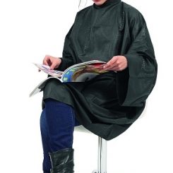 Sibel boa kapmantel m relief zwart velcro sluiting