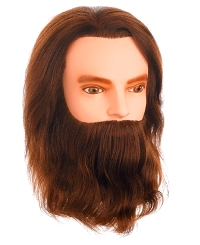 Sibel oefenhoofd karl baard en snor 30-35 cm