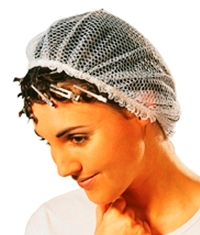 Sibel nachtmuts netwerk met kant lila