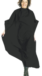 Sibel kapmantel mystery wat. nylon zwart drukknopen