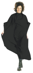 Sibel kapmantel mystery wat. nylon zwart drukknopen