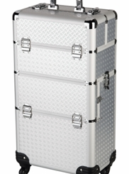 Sibel professionele beauty trolley 2 in 1 zilver