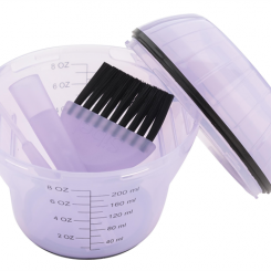 Sibel jet set-maatbeker/shaker/verfpotje/borstel lila