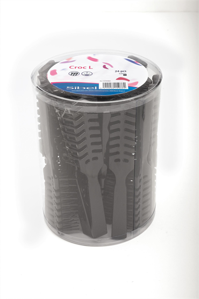 Sibel set 24 nylon fohnborstels gm zwart