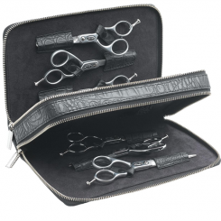 Sibel wallet 6 zwart tasje in matte kroko