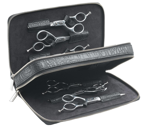 Sibel wallet 6 zwart tasje in matte kroko