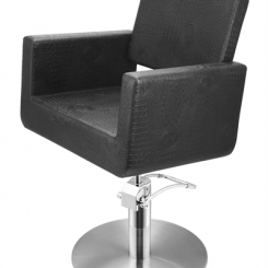 Sibel felicitas kapperstoel croco zwart ronde voet