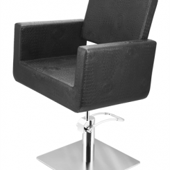 Sibel felicitas kappersstoel croco zwart vierkante voet