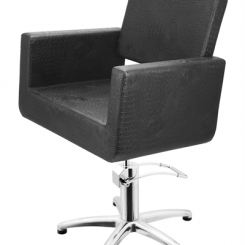 Sibel felicitas kappersstoel croco zwart 5 sterren voet