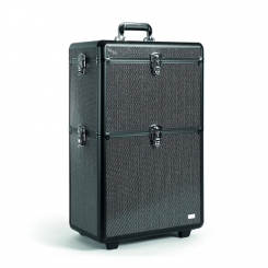 sibel strass xl aluminium koffer met 2 opbergniveaus