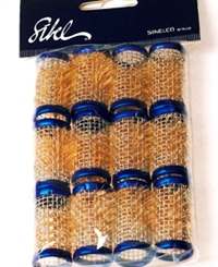 Sibel kruller metaal kort 21mm 12 stk blauw