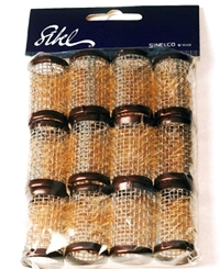 Sibel kruller metaal kort 24mm 12 stk bruin