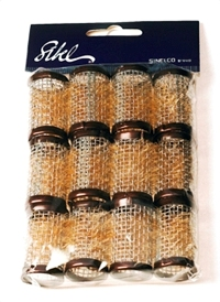 Sibel kruller metaal kort 24mm 12 stk bruin