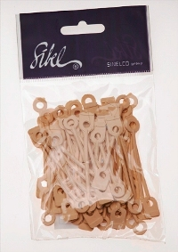 Sibel perm elastiek rubber kort rond 50 stk