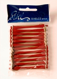 Sibel permanentkruller kort 12stk rood 8mm