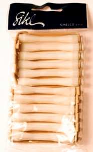 Sibel permanentkruller kort 12stk wit 9mm