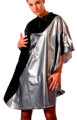 Sibel verflaken plastiek nora grijs/zwart