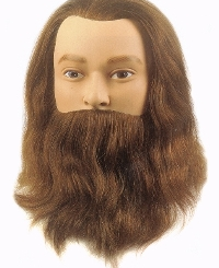 Sibel oefenhoofd leif-classic baard en snor 20-25 cm