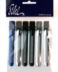 Sibel clip aluminium 6 stk ass