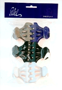 Sibel rollerclip plastic 6 stk ass