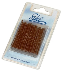 Sibel haardotspelden gegolfd 45mm bruin krt/50stk