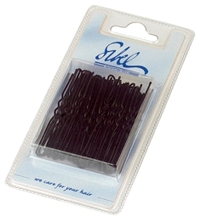 Sibel haardotspelden gegolfd 70mm zwart krt/50stk