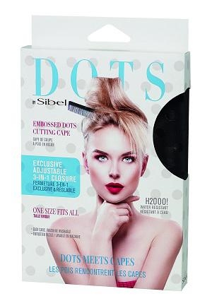 Sibel promo cutting cape dots 3 in 1 black