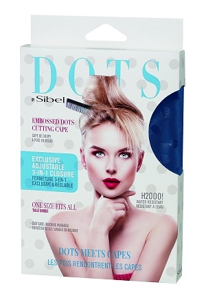 Sibel promo cutting cape dots 3 in 1 blue